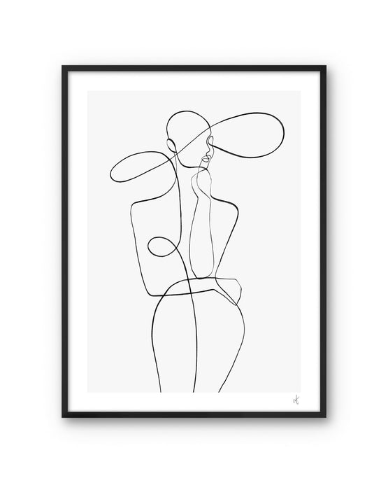 Art poster Monday by Peytil with black frame