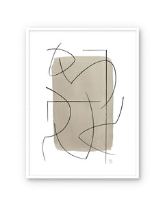 Art Poster Crossed Lines by Berit Mogensen Lopez with white frame