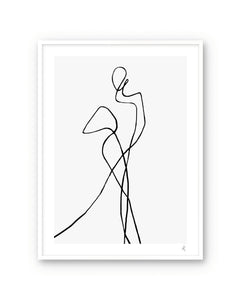 Art Poster Portofino by Peytil with white frame