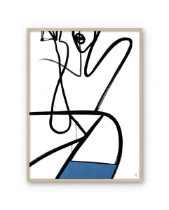 Art Poster Pop Body by Peytil with oak frame