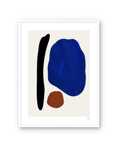 Art Poster Composition No.1 by Berit Mogensen Lopez with white frame