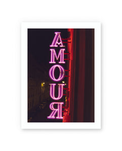 Art Poster Amour Hotel by Nicoline Aagesen with black frame