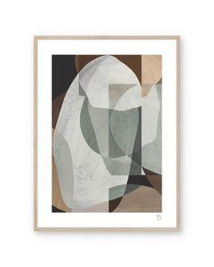 Art Poster Painted Layers No. 2 by Berit Mogensen Lopez with black frame
