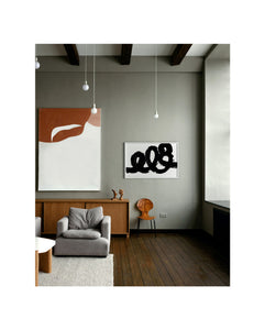Interior Art poster My Flow by Malene Birger with white frame