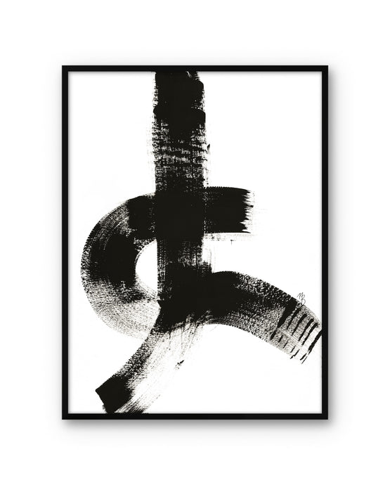 Art Poster On My Way by Malene Birger with black frame