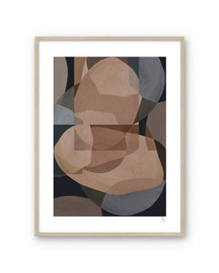 Art Posters Painted Layers No. 1 by Berit Mogensen Lopez with black frame